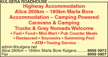 Kulgera Roadhouse - Restaurant Guide 1