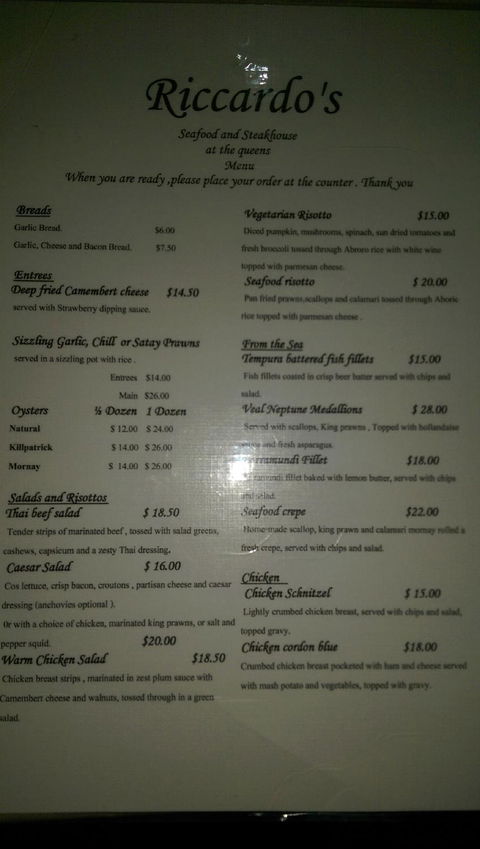 Queens Arms Hotel Riccardo's Seafood And Steakhouse - Restaurant Guide 2