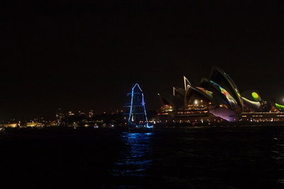 Vivid Tall Ships Dinner Cruise on Sydney Harbour